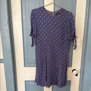 Reformation Polka Dot Dress with bow sleeve ties